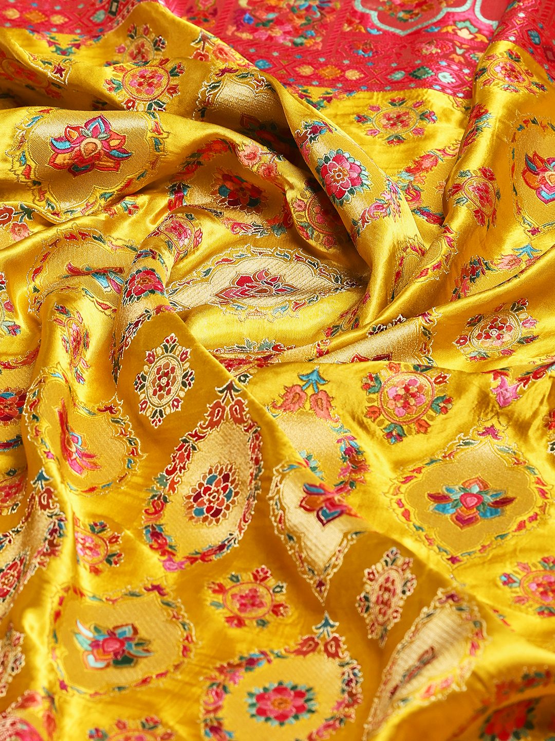 Woven Design Satin Saree