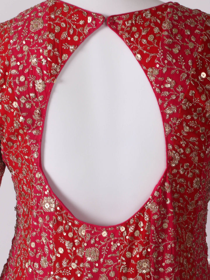 Embroidered Georgette Kurta With Pant &amp; Dupatta