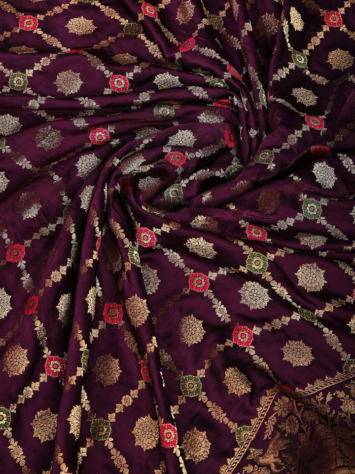 Woven Design Satin Saree