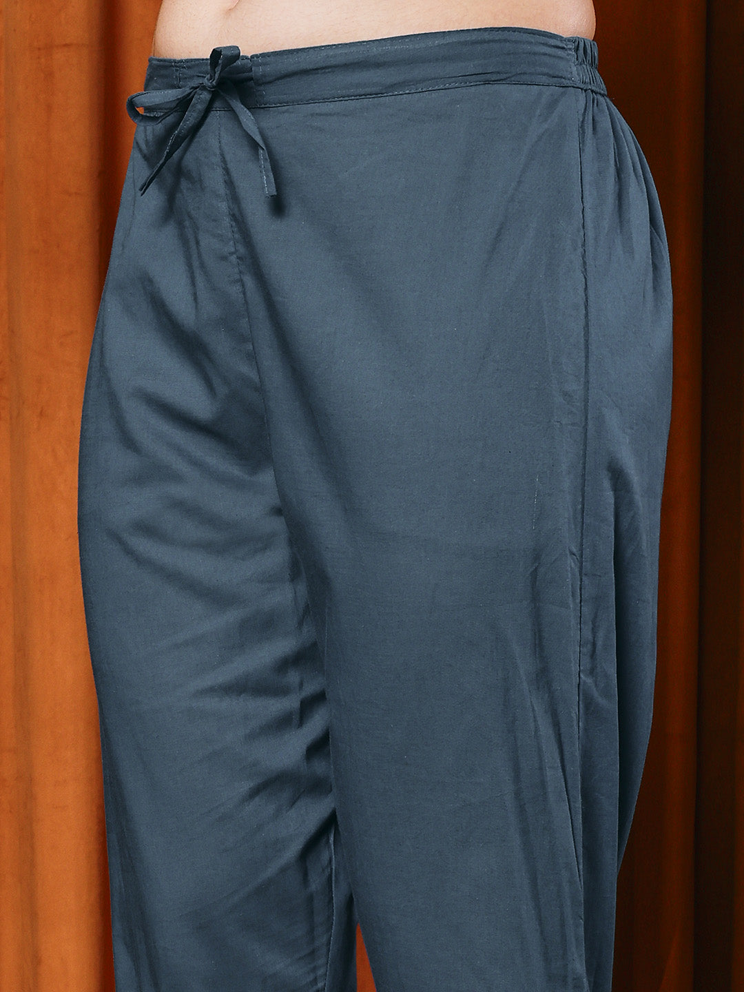 Printed Cotton Blend Kurta With Pants & Dupatta