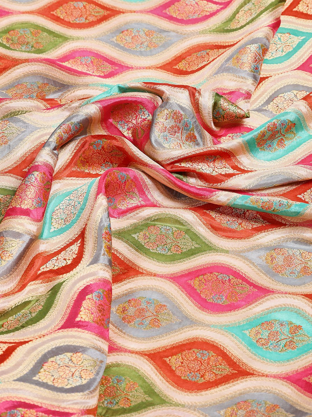 Zari Jaal Woven Satin Saree