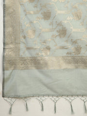 Woven Chanderi Unstitched Suit Piece With Dupatta