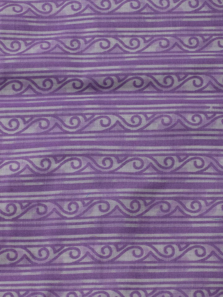 Printed Cotton Blend Unstitched Suit With Dupatta