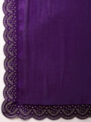 Stone Work Chinon Saree