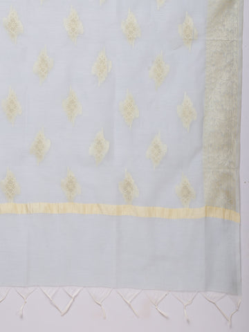 Woven Chanderi Unstitched Suit With Dupatta