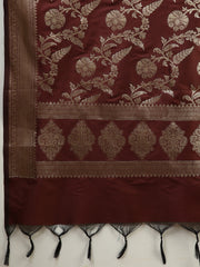 Woven Chanderi Unstitched Suit Piece With Dupatta