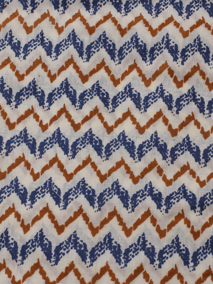Printed Cotton Blend Unstitched Suit With Dupatta