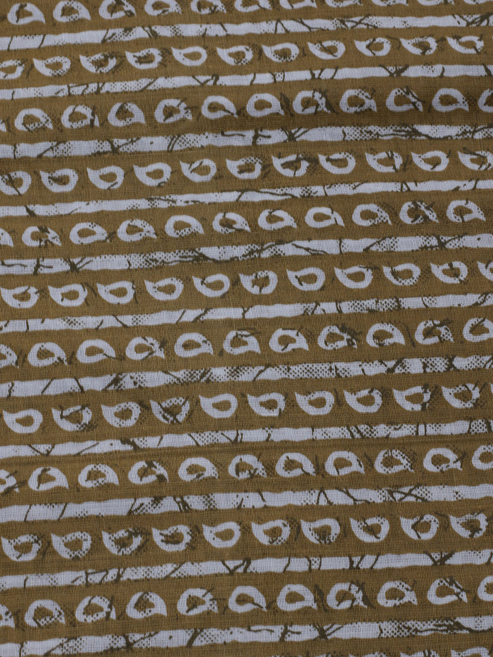 Printed Cotton Blend Unstitched Suit With Dupatta