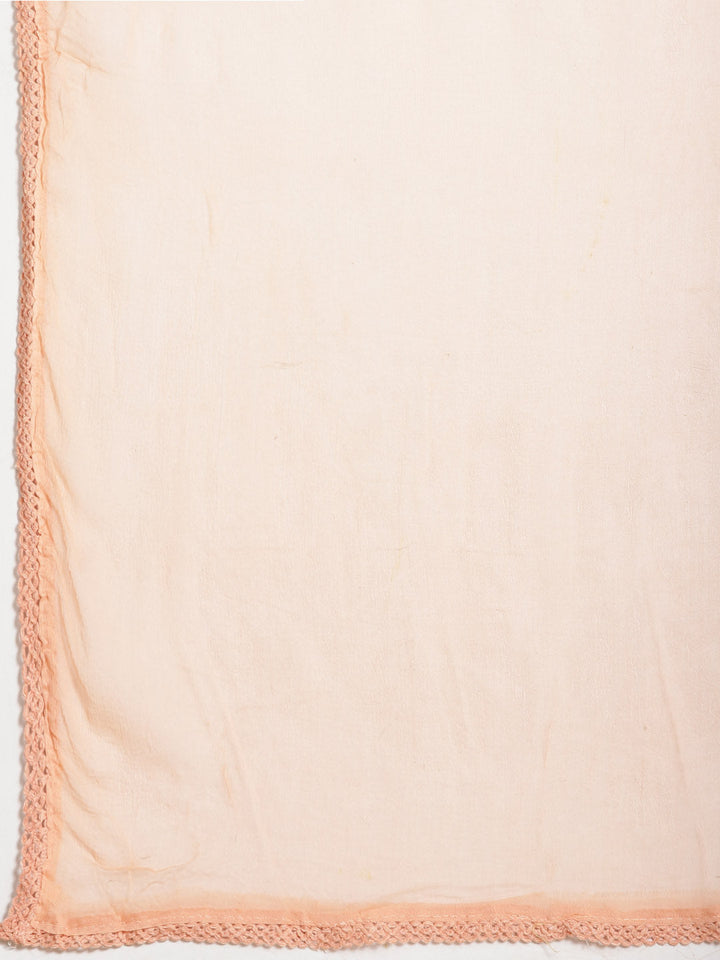 Embroidered Chanderi Unstitched Suit Piece With Dupatta