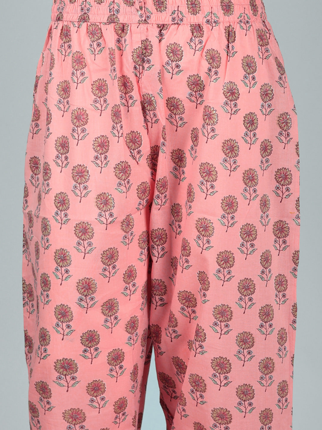 Printed Cotton Blend Kurta With Pant &amp; Dupatta
