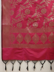 Woven Chanderi Unstitched Suit Piece With Dupatta