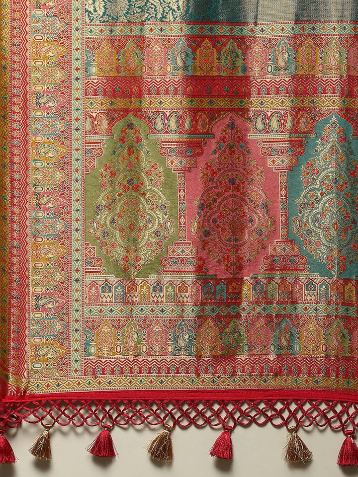 Embroidered Dola Silk Saree