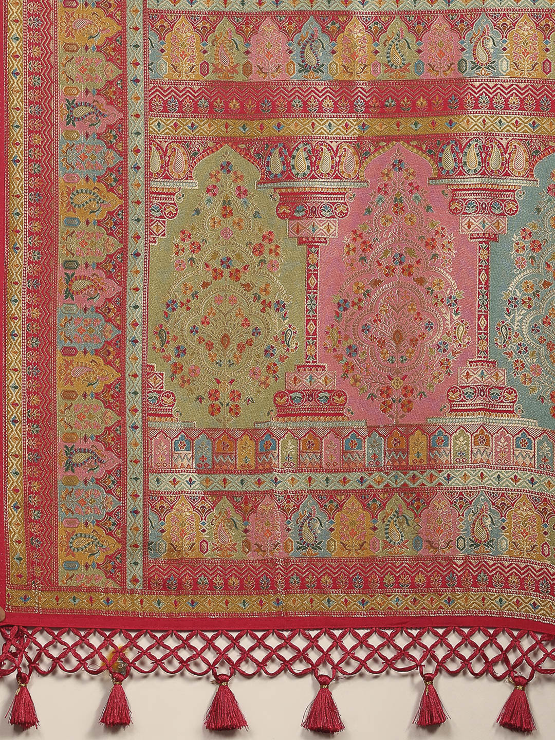Embroidered Dola Silk Saree