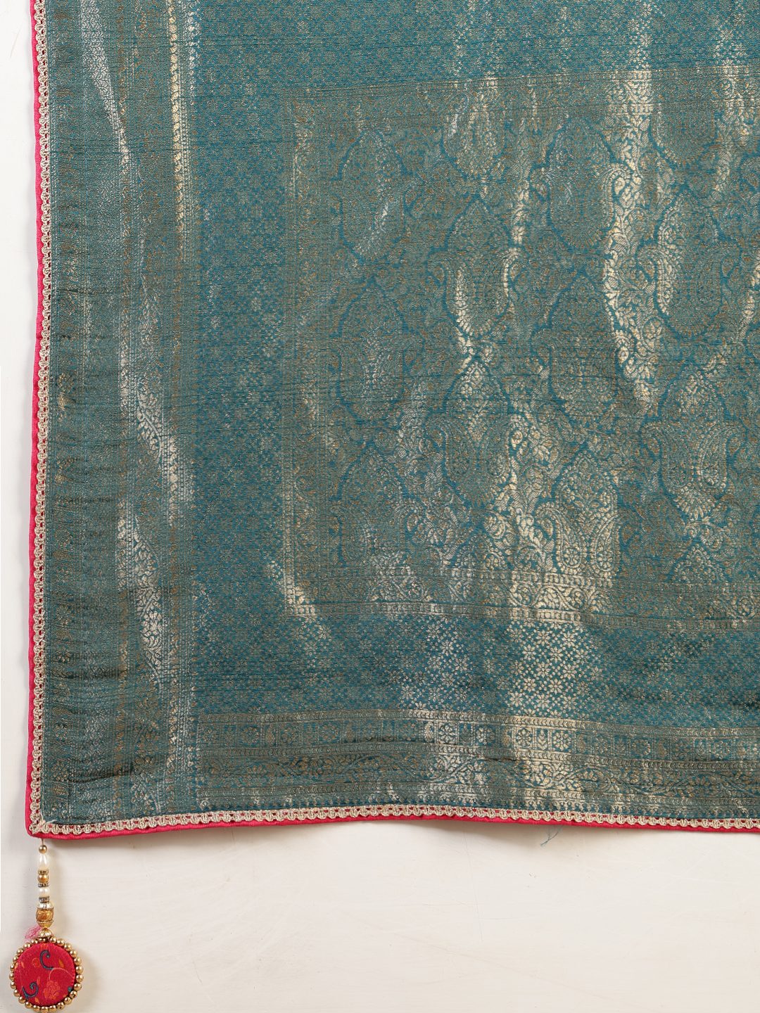 Embroidered Dola Silk Saree