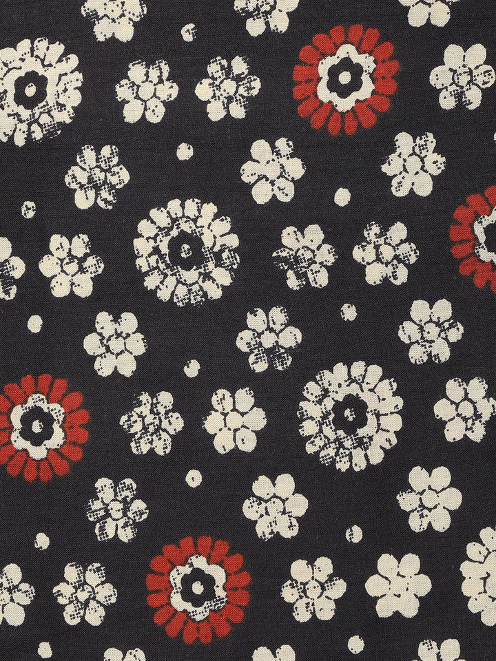 Printed Cotton Blend Unstitched Suit With Dupatta