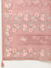 Printed Chanderi Unstitched Suit Piece With Dupatta