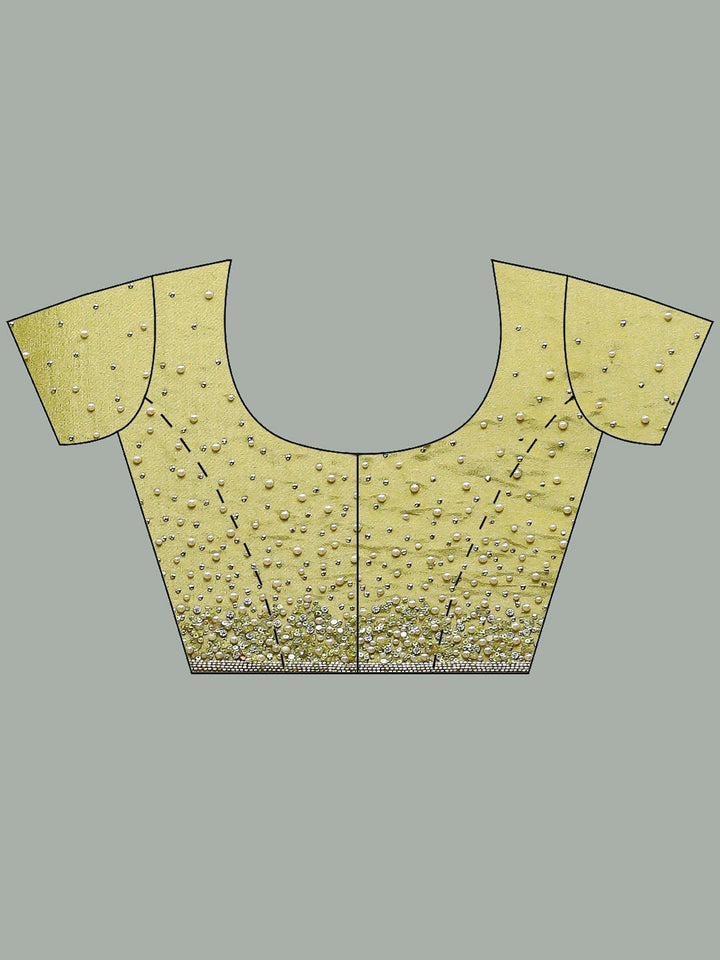 Stone Embroidered Tissue Saree