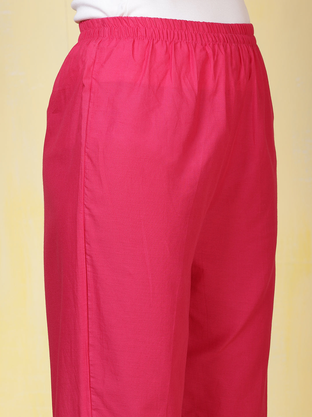 Printed Cotton Blend Kurta With Pants