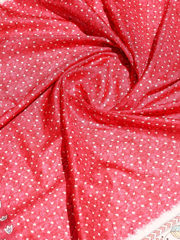 Printed Tussar Silk Saree