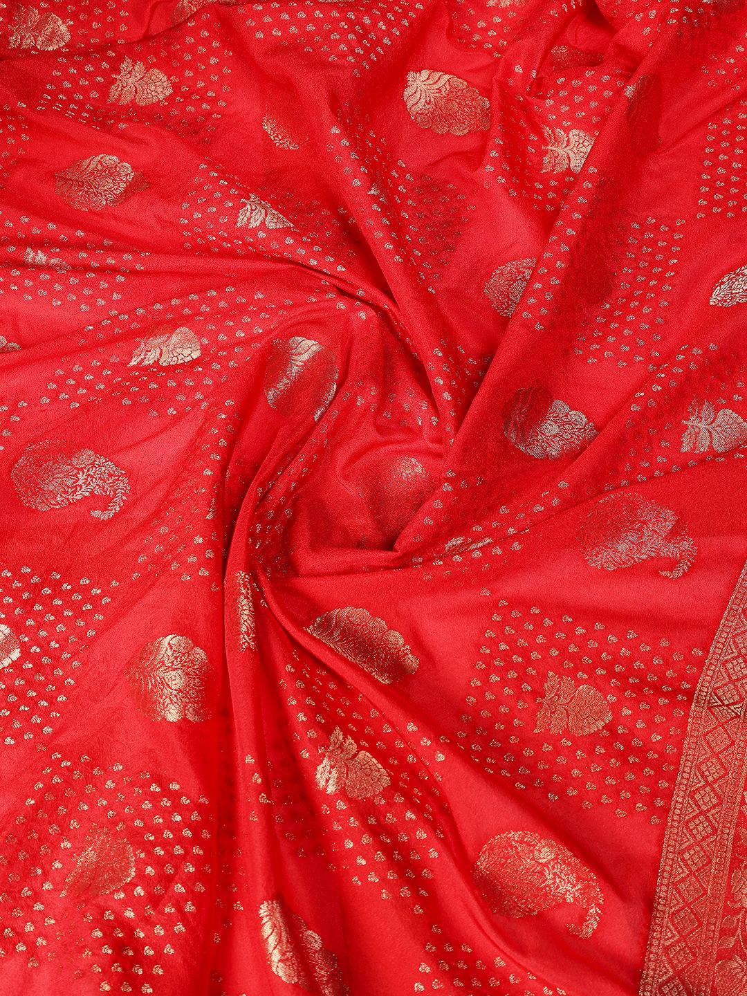 Plain Crepe Saree
