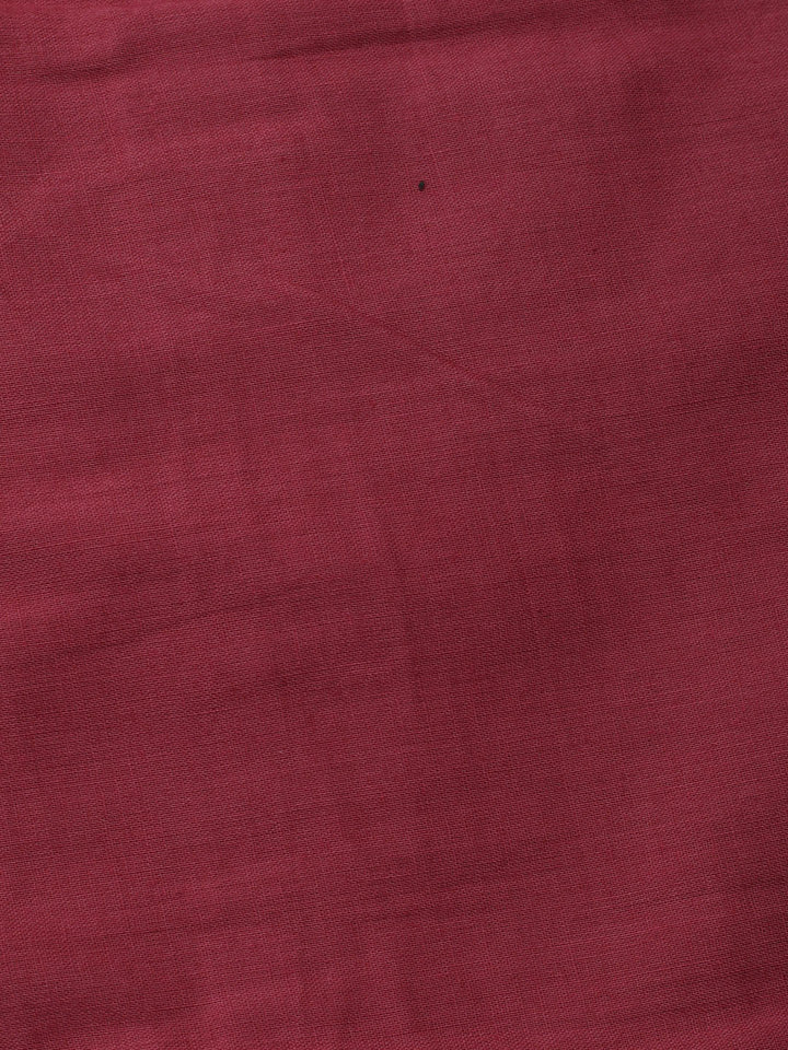 Embroidered Cotton Blend Unstitched Kurta With Pant &amp; Dupatta