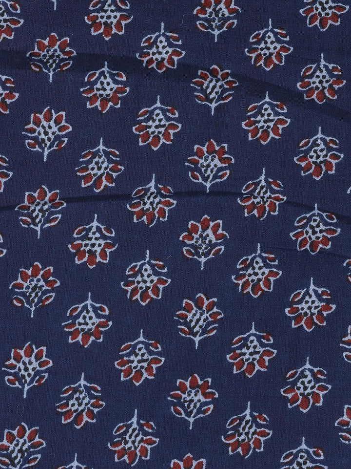 Printed Cotton Blend Unstitched Suit Piece With Dupatta