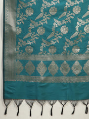 Woven Chanderi Unstitched Suit Piece With Dupatta