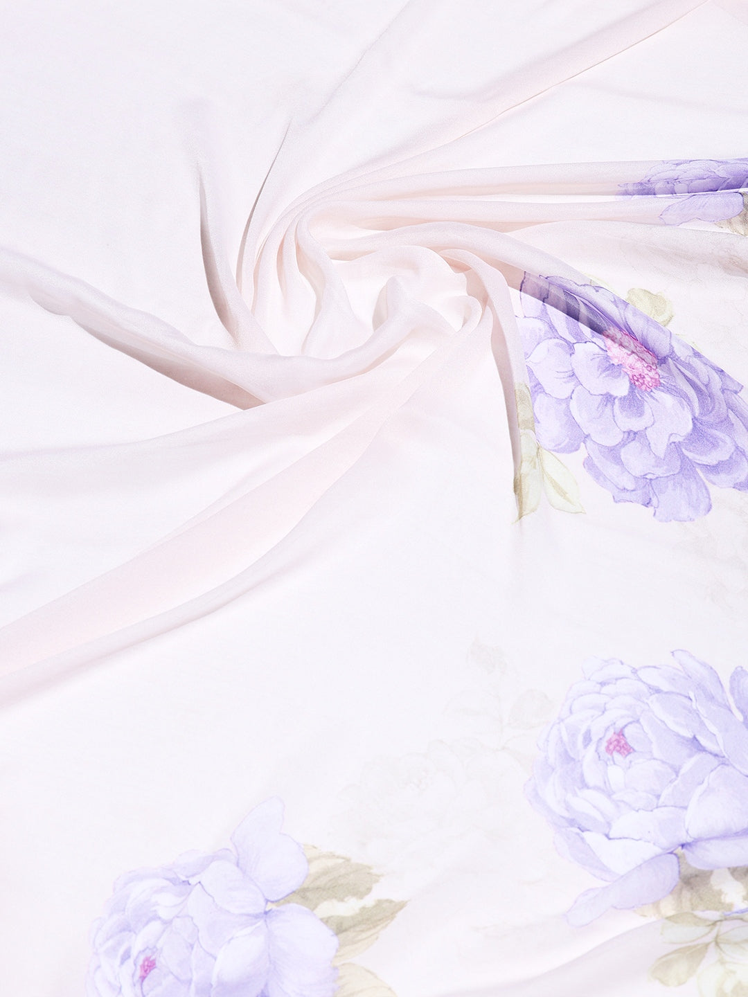 Floral Printed Crepe Saree