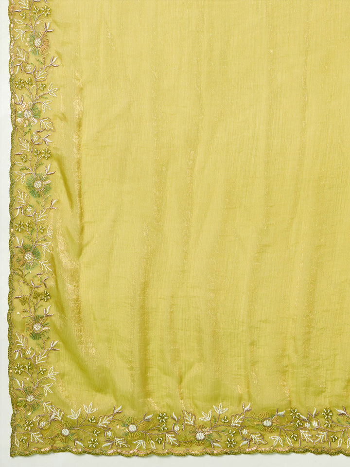 Embroidered Chiffon Saree