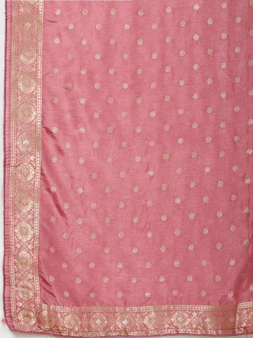 Woven Chanderi Unstitched Suit Piece With Dupatta