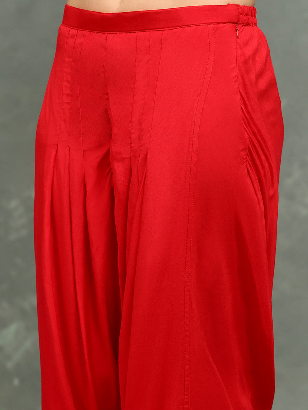 Neck Embroidered Art Silk Kurta With pants