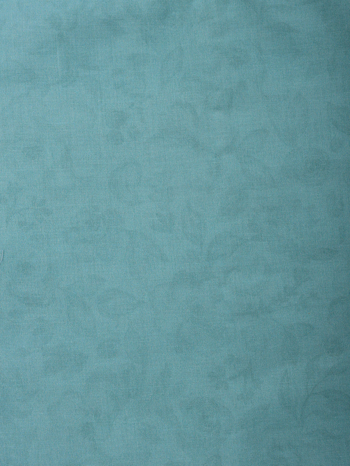 Embroidered Cotton Blend Unstitched Suit With Pant &amp; Dupatta