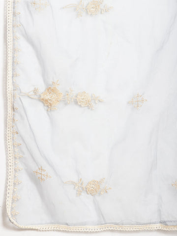 Neck Embroidered Muslin Unstitched Suit Piece With Dupatta