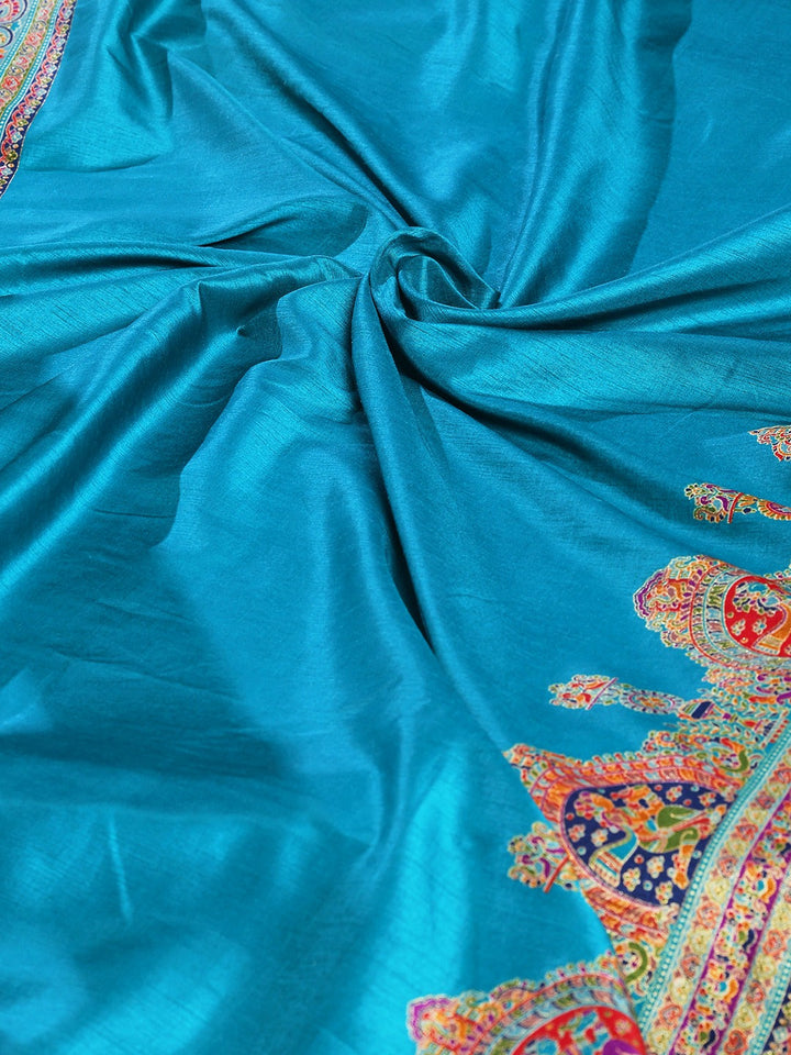 Digital Print Art Silk Saree