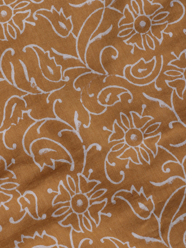 Printed Cotton Blend Unstitched Kurta With Pant &amp; Dupatta