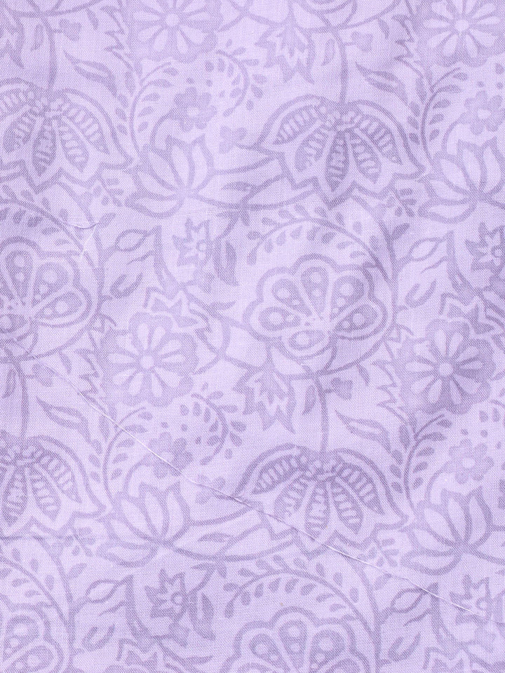 Printed Cotton Blend Unstitched Suit With Pant &amp; Dupatta