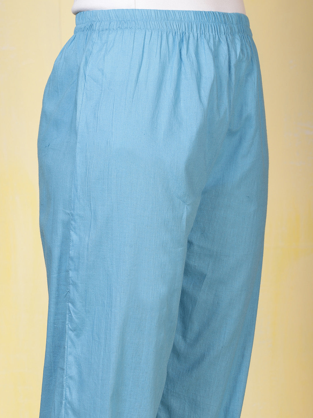 Printed Cotton Blend Kurta With Pants