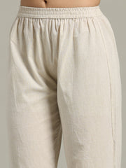Floral Printed Cotton Blend Kurta With Pants