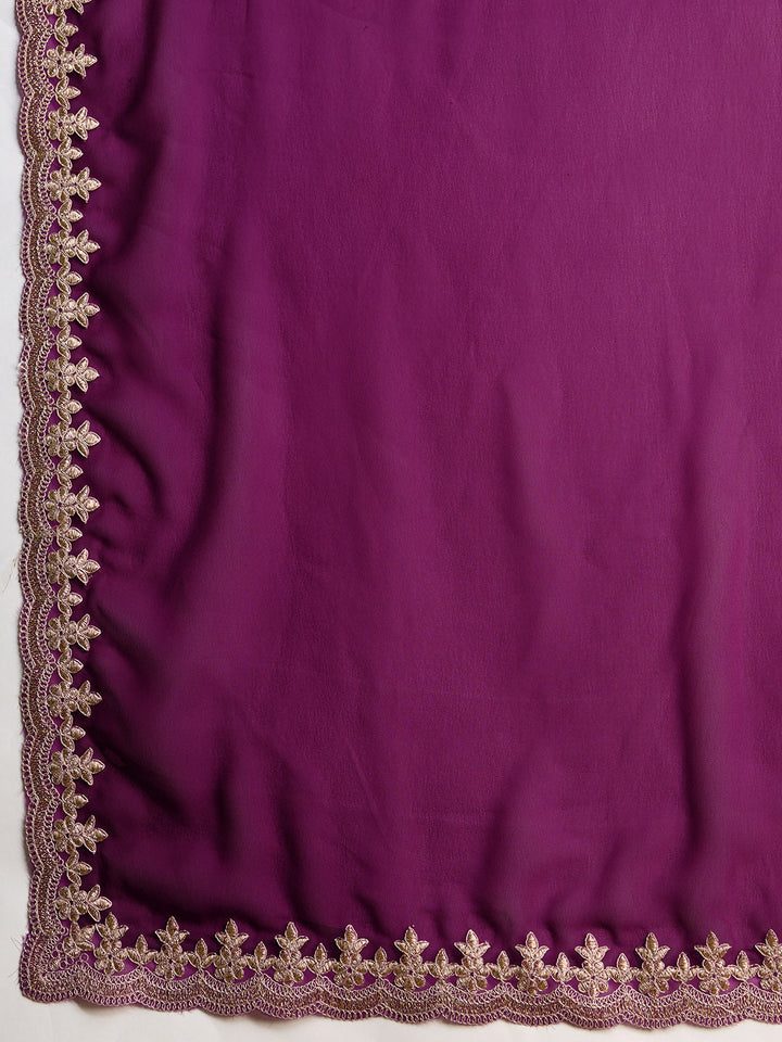 Georgette Embroidered Saree