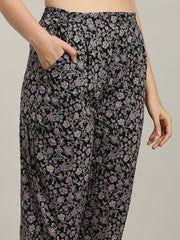 Printed Cotton Blend Kurta With Pants