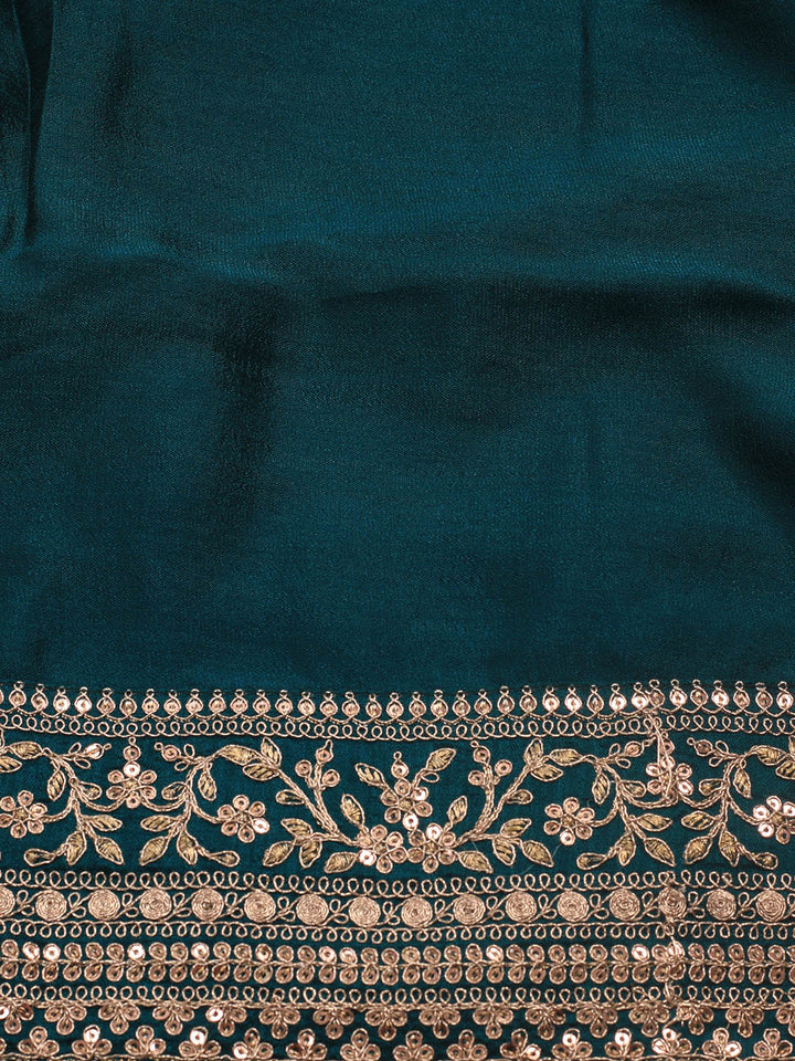 Sequence Art Silk Unstitched Suit Piece With Dupatta