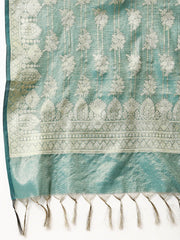 Woven Chanderi Unstitched Suit With Dupatta