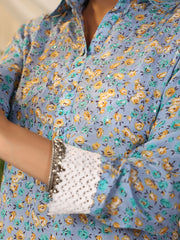 Printed Cotton Blend Kurta