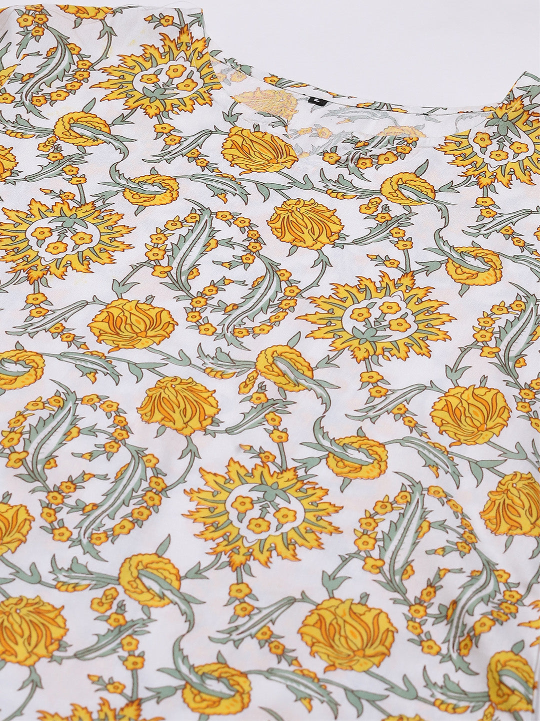 Printed Cotton Blend Kurta &amp; Pants