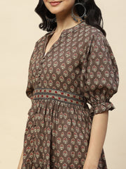 Floral Printed Cotton Kurta