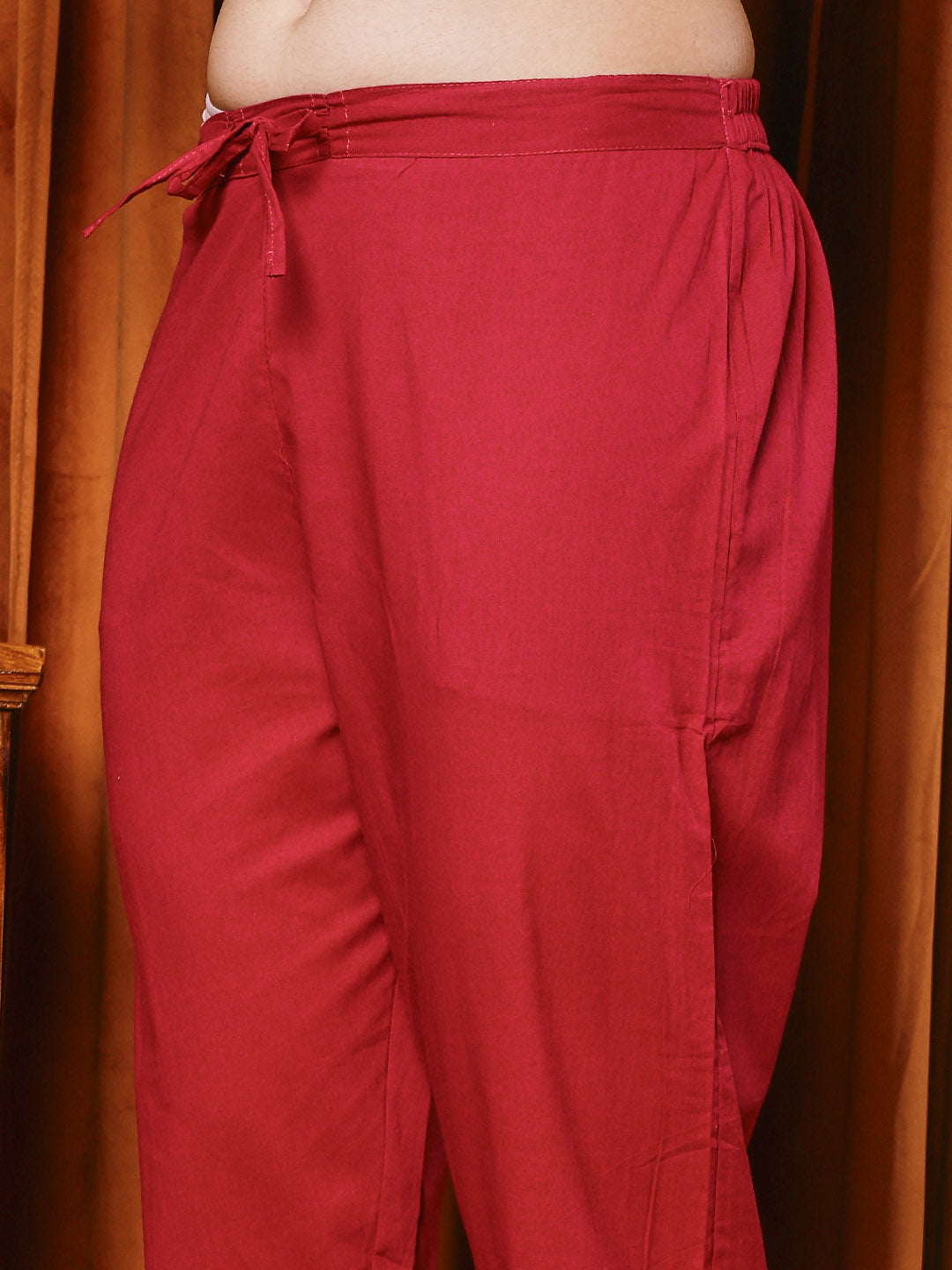 Printed Cotton Blend Kurta With Pants & Dupatta