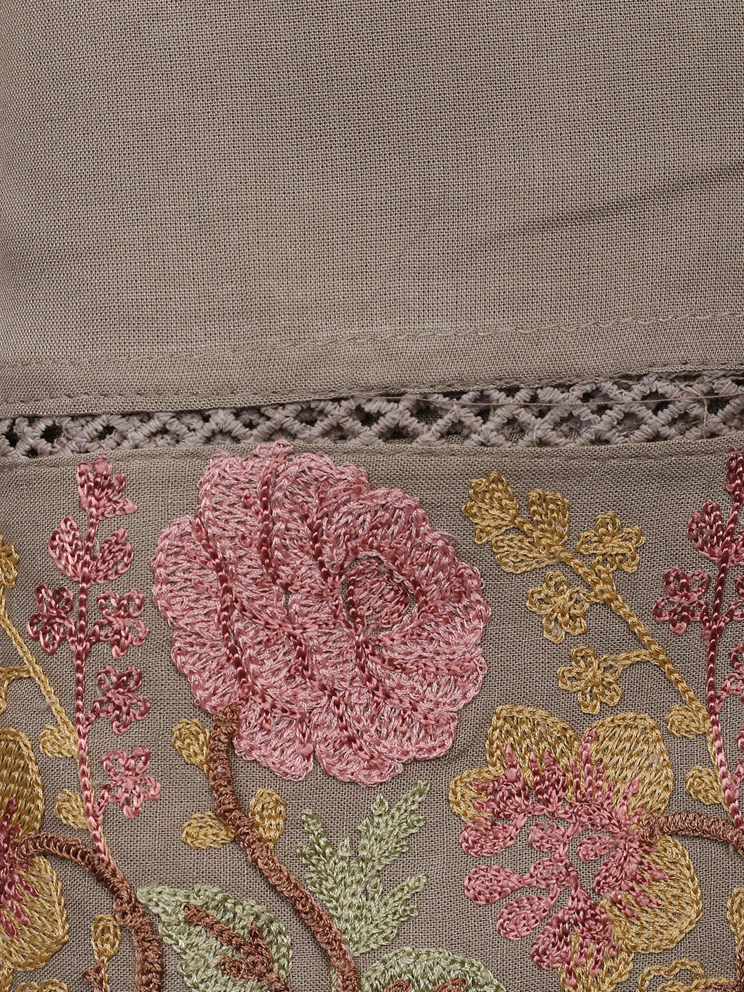 Embroidered Muslin Unstitched Suit With Pant &amp; Dupatta