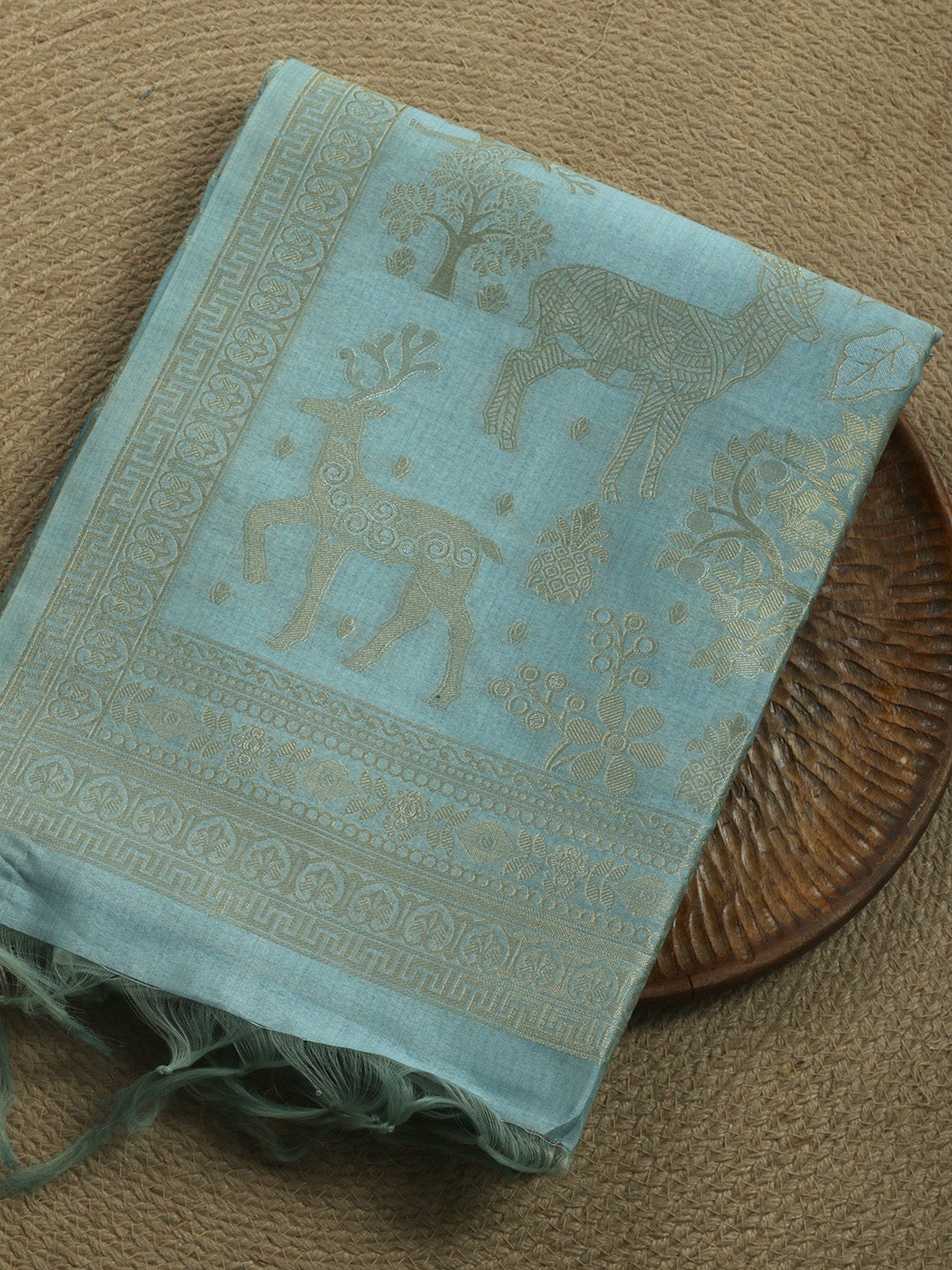 Embroidered Tussar Saree