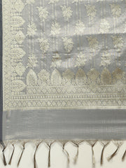 Woven Chanderi Unstitched Suit With Dupatta