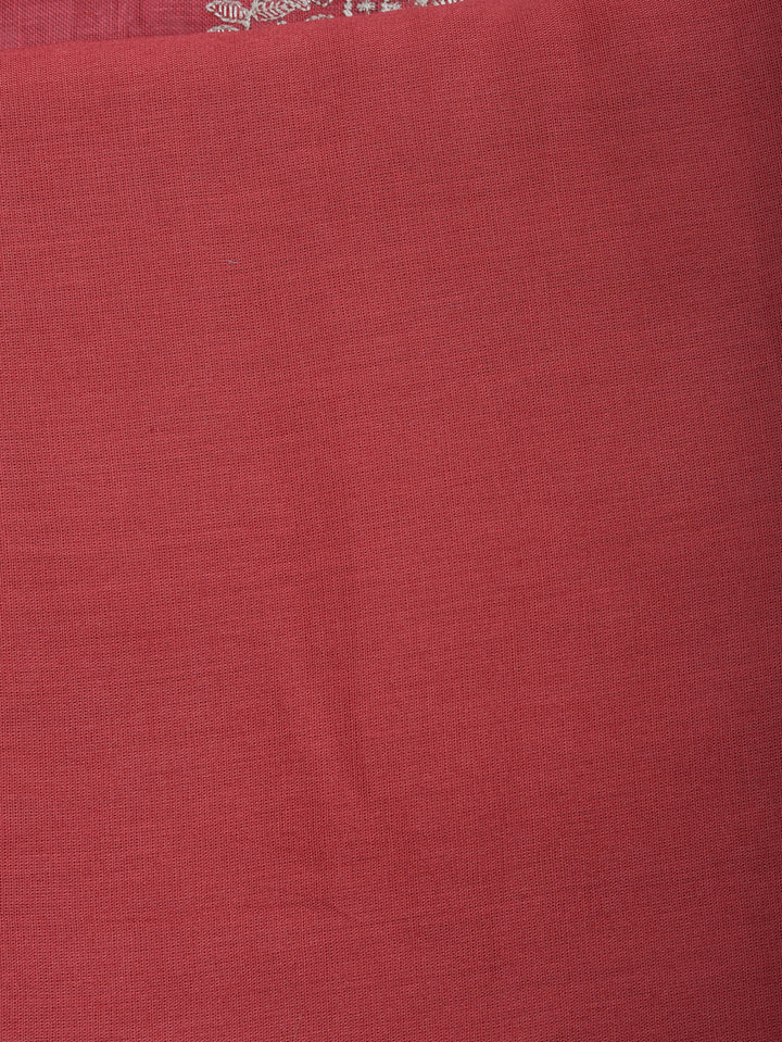 Embroidered Linen Blend Unstitched Suit With Pant &amp; Dupatta